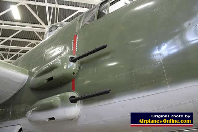 Side fuselage guns on the B-25J Mitchell, S/N 44-86772