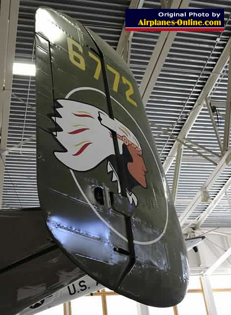 Tail section of the B-25J Mitchell, S/N 44-86772
