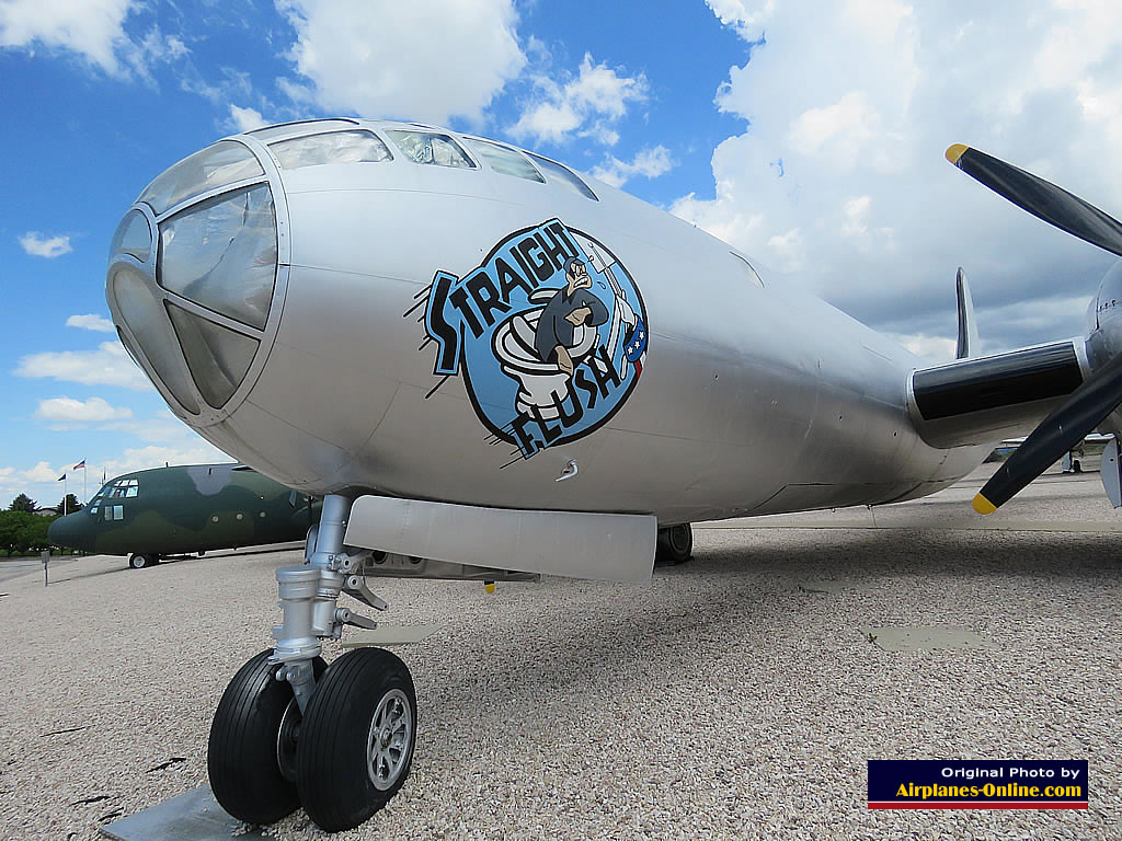 Nose art on the B-29 Superfortress "Straight Flush" at the Hill Aerospace Museum in Utah