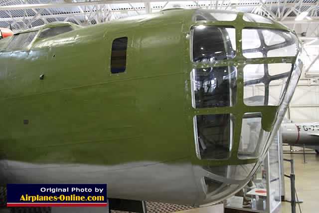 Nose section and cockpit view of the restored Consolidated B-24D Liberator