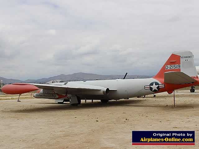 B-57 Canberra bomber, S/N 0-21519, "The Green Mountain Boys", at the March Field Air Museum in California
