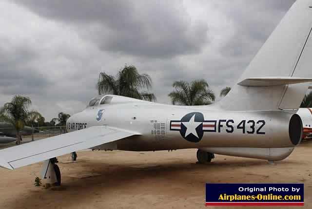 F-84F Thunderstreak, Buzz Number FS-432, on display at the March Field Air Museum in California