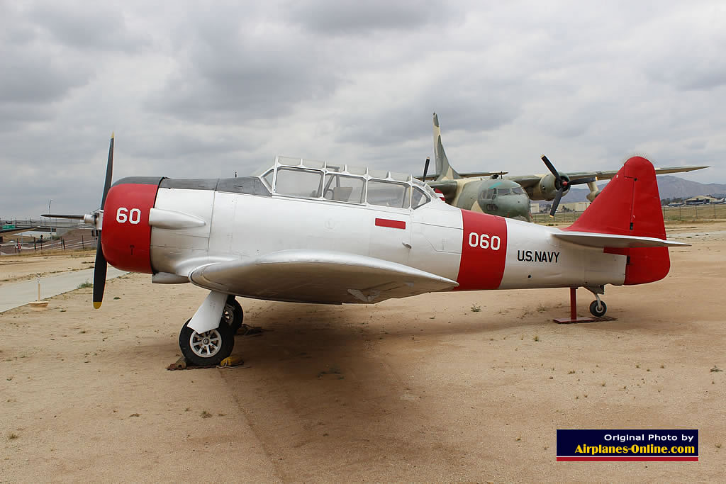 SNJ-4 Texan of the US Navy, BU 51360, at the March Field Air Museum in California