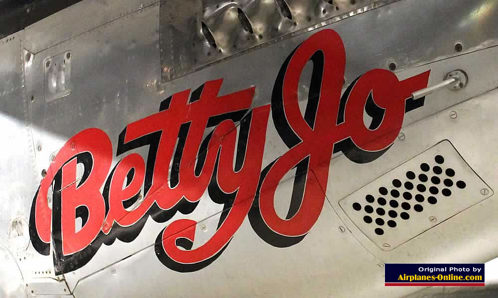Nose art on North American F-82B Twin Mustang "Betty Jo", National Museum of the U.S. Air Force