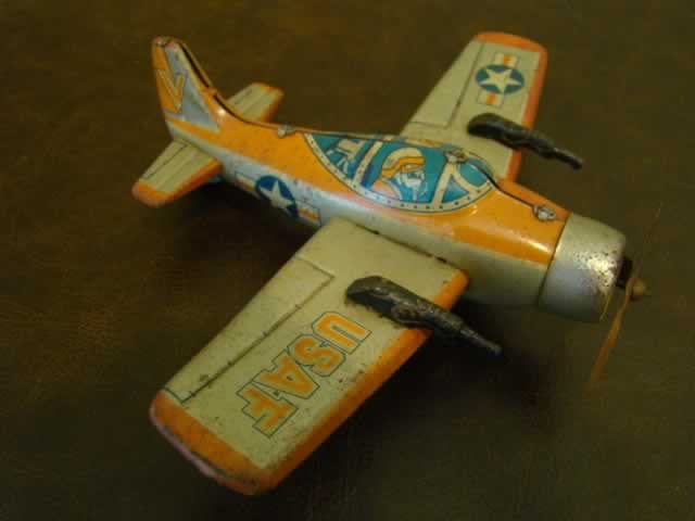 Metal model fighter plane
