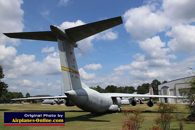 Tail section of the Lockheed C-141C Starlifter, 65-0248 at Robins AFB