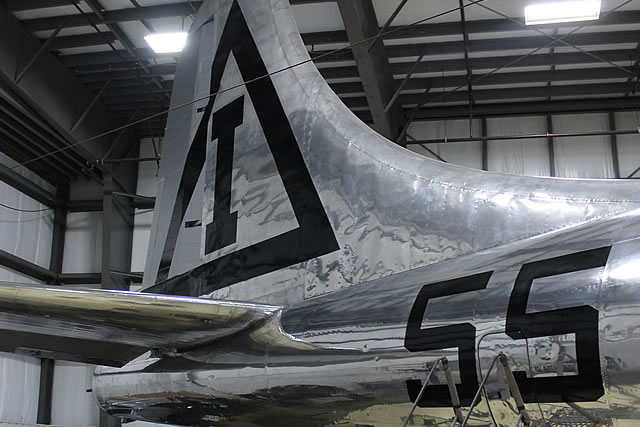 Tail section of the B-29A Superfortress "Jack's Hack"