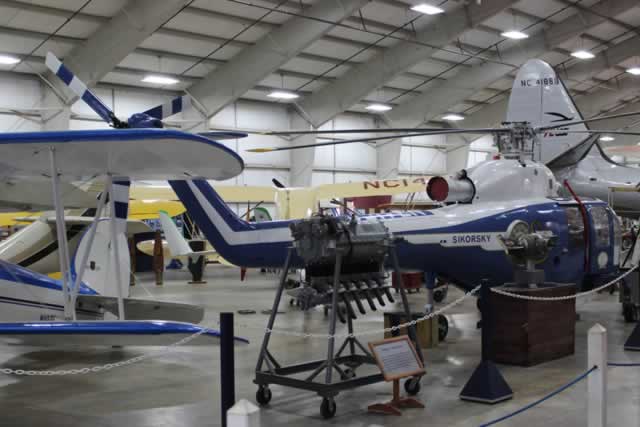 A small portion of the indoor exhibits at the New England Air Museum