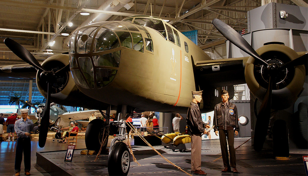 B-25 Mitchell on display at the Pearl Harbor Aviation Museum in Hawaii