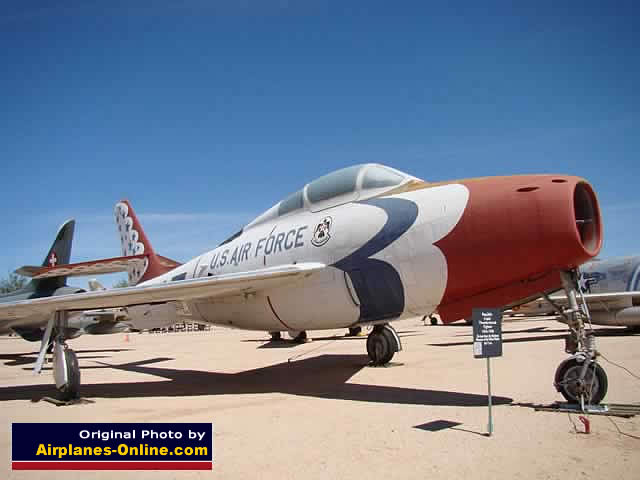 U.S. Air Force F-84F, at the Pima Air & Space Museum in Tucson, Arizona
