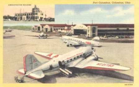American Airlines DC-3 Flagship at Port Columbus Ohio