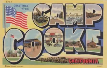 Greetings from Camp Cooke, California