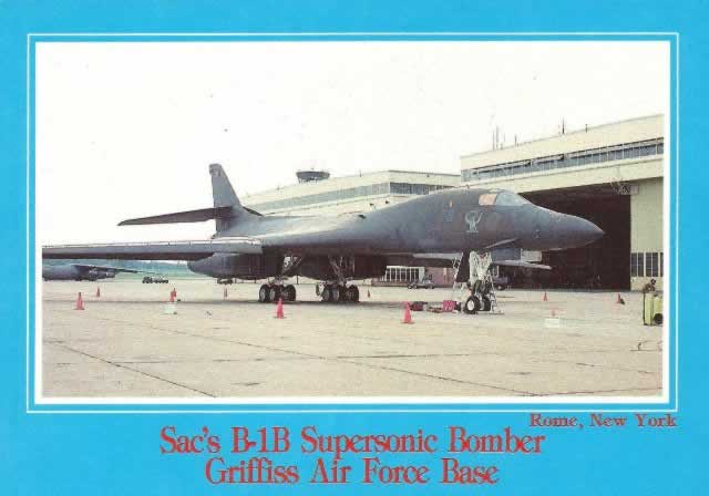 B-1B Lancer supersonic bomber at Griffiss Air Force Base, Rome, New York