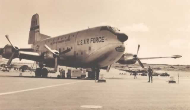 U.S. Air Force C-124 Globemaster, at Terceira Island, Azores, circa 1960