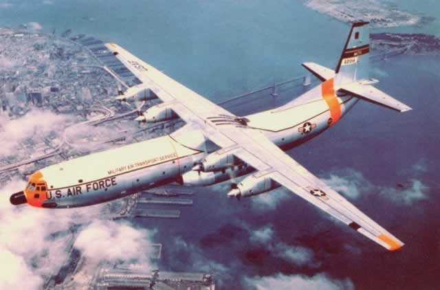 U.S. Air Force C-133 Cargomaster in flight