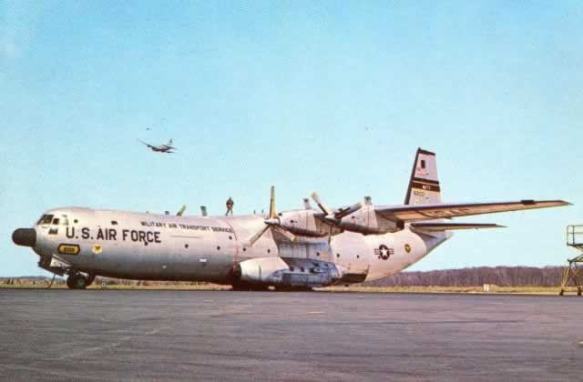 U.S. Air Force C-133 Cargomaster on the apron