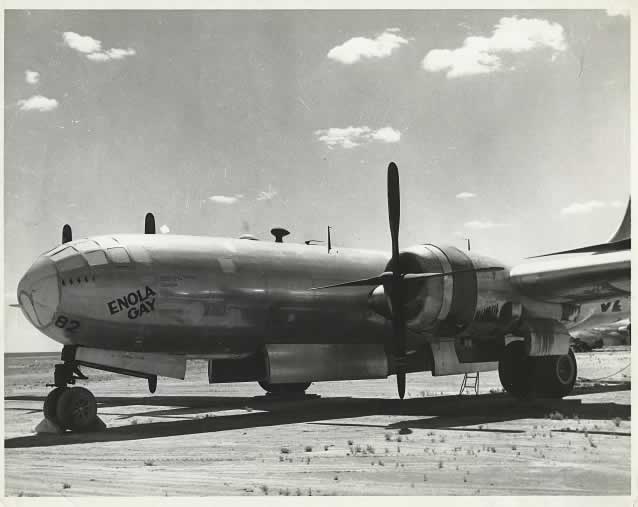 B-29 Superfortress "Enola Gay" in storage at Pyote post-WWII