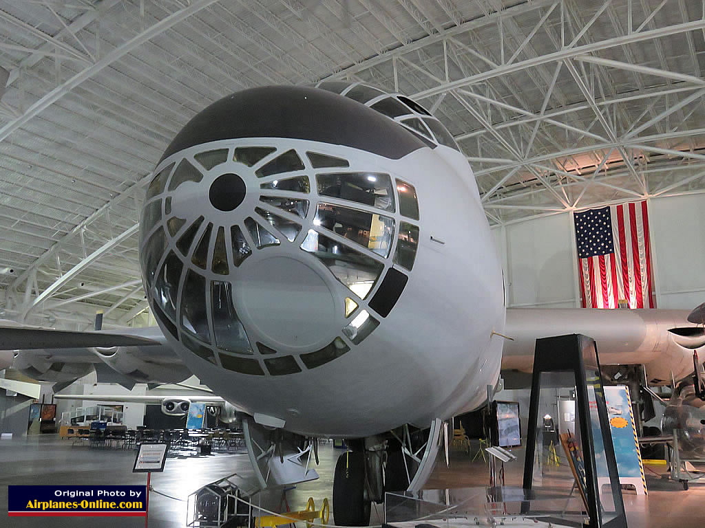 Nose view of the Convair B-36J Peacemaker at the Strategic Air Command & Space Museum
