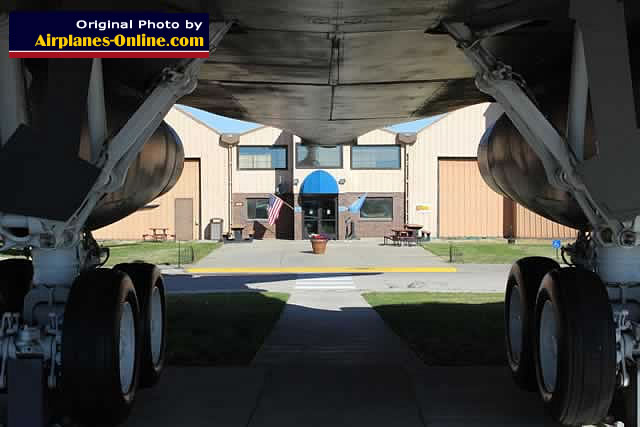 B-1B Lancer, S/N 83-0067, of the U.S. Air Force, at the gate of Ellsworth AFB