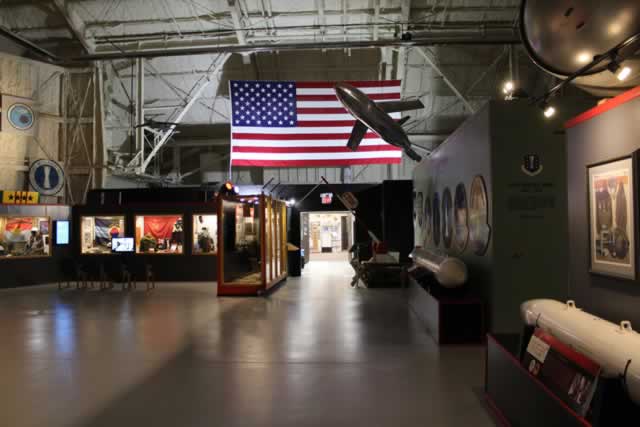 One of the many indoor exhibit areas at the South Dakota Air & Space Museum