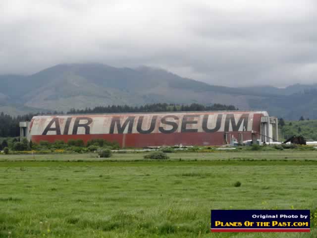 View of the Tillamook Air Museum as seen from US Highway 101