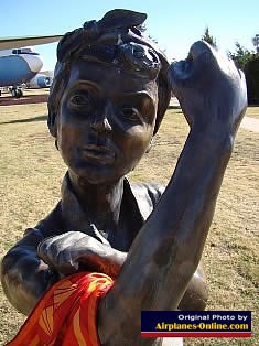 Rosie the Riveter sculpture at Tinker Air Force Base's Charles Hall Airpark in Oklahoma City, Oklahoma