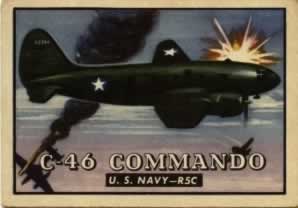 Curtiss C-46 Commando Topps Wings Friend or Foe trading card