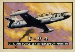 Lockheed F-94 Starfire from the Topps Wings Friend or Foe trading card series