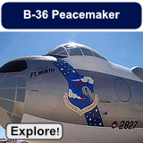 U.S. Air Force B-36 Peacemaker design and development, along with photos and locations of the four surviving bombers