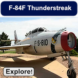 F-84F Thunderstreak design, development, deployment, and photos of surviving aircraft
