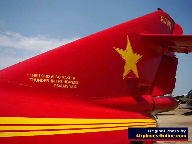 Mikoyan MiG-17 on display during an air show in Tyler, Texas ... "The Lord also maketh thunder in the Heavens - Psalms 18:13"