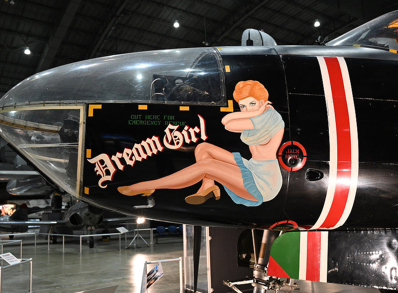 Nose art on Douglas B-26C (A-26C) "Dream Girl"