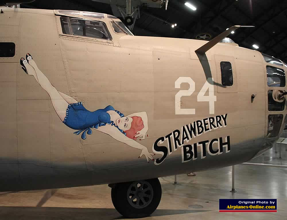 Left fuselage view of the B-24D Liberator "Strawberry Bitch"