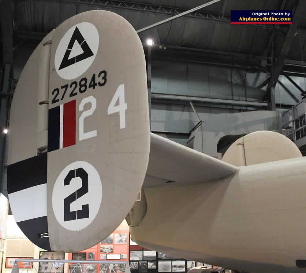 Tail section of the B-24 Liberator "Strawberry Bitch" at the National Museum of the U.S. Air Force