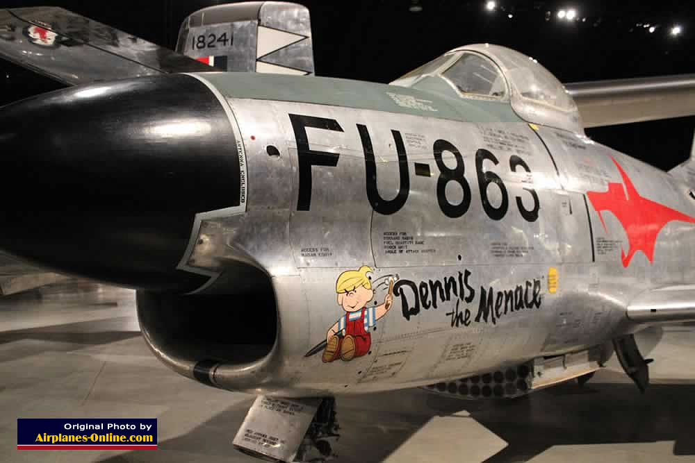 F-86D "Dennis the Menace", S/N 23863, Buzz Number FU-863, on display at the Museum of the United States Air Force, Dayton, Ohio