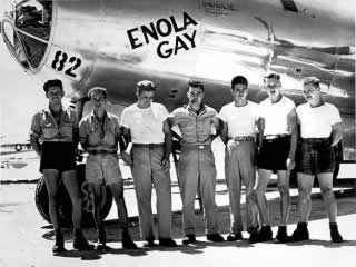 The crew of B-29 "Enola Gay" at Wendover Field