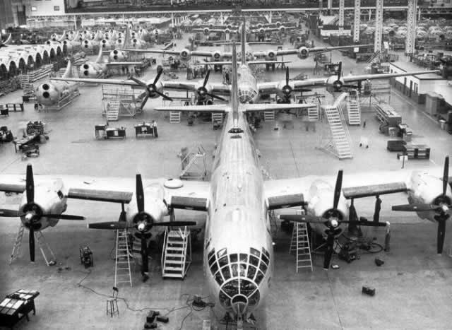 Inside the Boeing Wichita Kansas Plant, B-29 assembly line